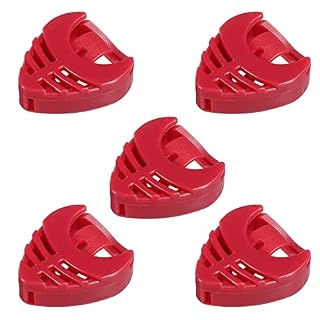 sourcing map Guitare Médiator Support Plastique Forme Cœur Rouge pour Guitare, Basse, Ukulélé avec Adhésif Retour et… - Les Beatles, Paul McCartney, John Lennon, RIngo Starr, George Harrison