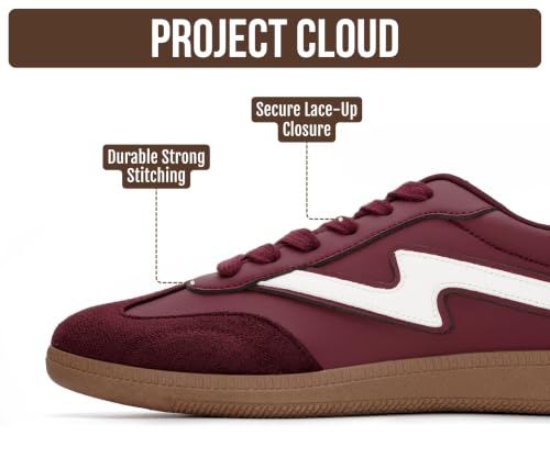 Image of Project Cloud Non-Slip Fashion Sneakers for Women, Lace-Up Shoes | Memory Foam Insole Trendy Womens Footwear - Comfortable Casual Womens Sneakers - Stylish Shoes Women Breathable Footwear