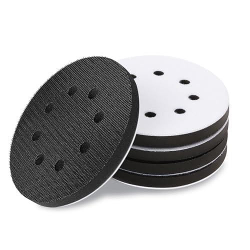 5 Packs 5 Inch Foam Sanding Pads, Flexibility & Durability,