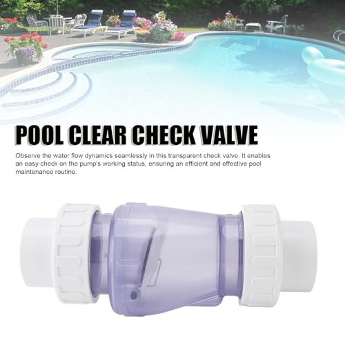 Clapet anti-retour pour accessoires de piscine de 2 pouces avec boîtier transparent