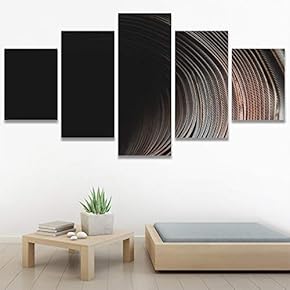 SIGNWIN 5 Panel Canvas Wall Art Abstract Closeup...