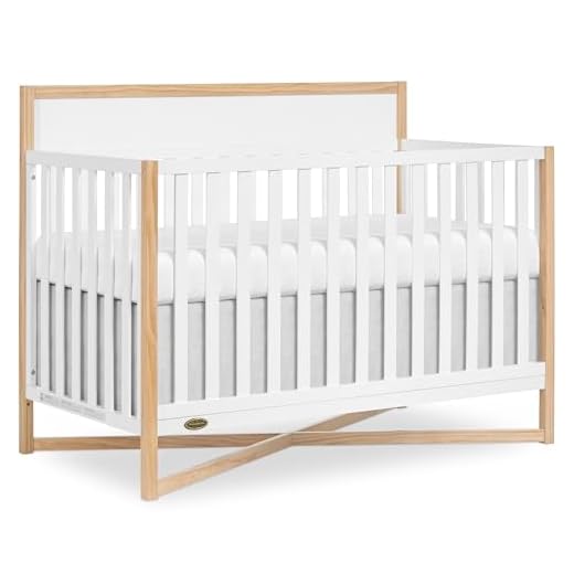 Dream On Me Owen 5-in-1 Convertible Full-Size Baby Crib in Vintage White Oak, GreenGuard Gold & JPMA, Converts to Toddler, Day, & Full-Size Bed Non-Toxic Paint, Safe Sleep Environment