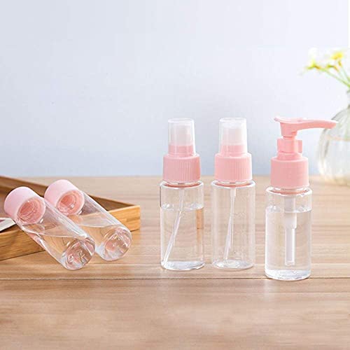 Image of Portable Travel Cosmetics Bottles Plastic Pressing Spray Bottle for Makeup, Toiletries Liquid Containers