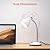 LEPOWER Metal Desk Lamp, Adjustable Goose Neck Table Lamp, Eye-Caring Study Desk Lamps for Bedroom, Study Room and Office (White)
