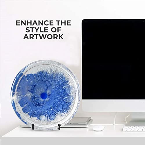 Manyee 4 Pcs 6 Inch Plate Holder Display Easel Photo Holder Display Stand Metal Wall Mount Plate Display Stands Black Display Rack Stand For Displaying Picture Frame Decorative Plate Tablet (Straight) #TOP5