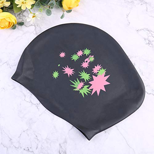 Boné de natação PRETYZOOM longo de silicone para natação, piscina, água, touca de banho e proteção d