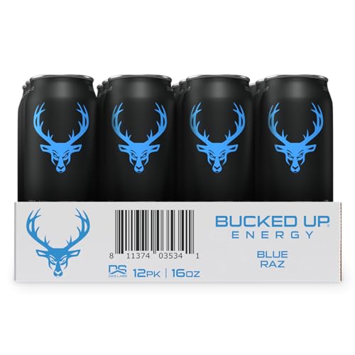 Bucked Up Energy Drink 300mg (Blue Raz) (12 CT)