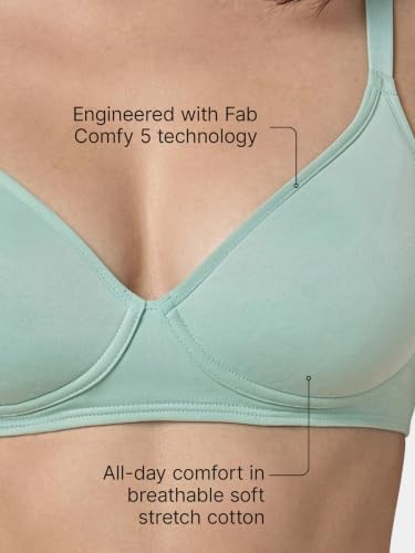 Image of Enamor Women Cotton Padded Non Wired Bra