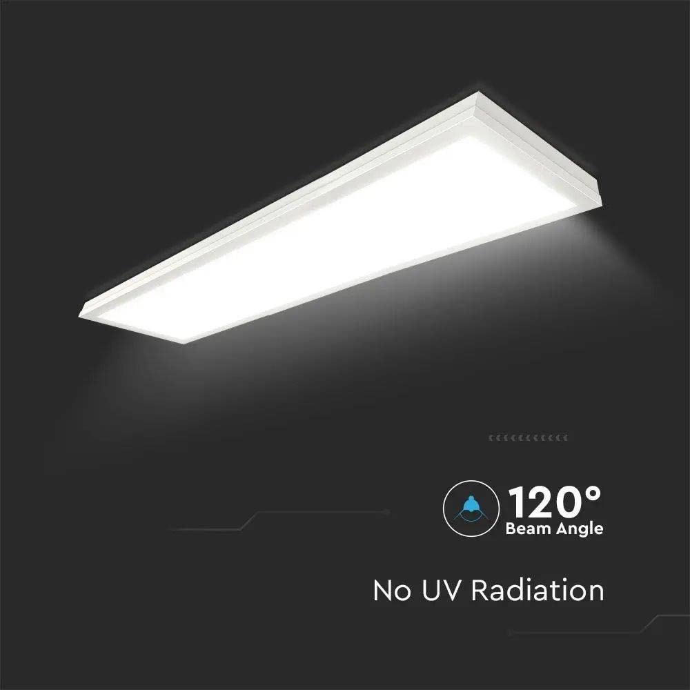 120x30 cm LED Panel Deckenleuchte Aufputzpanel Aufbaupanel Aufputz 4000 Lumen Extra Hell 40w Neutralweiß