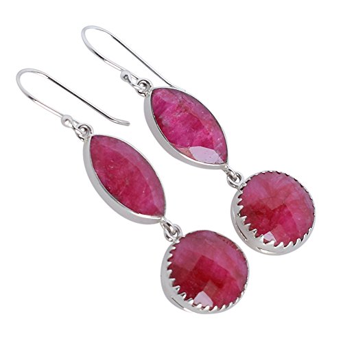Boucles d'oreilles rubis et argent, le cadeau de Saint-Valentin idéal pour femme