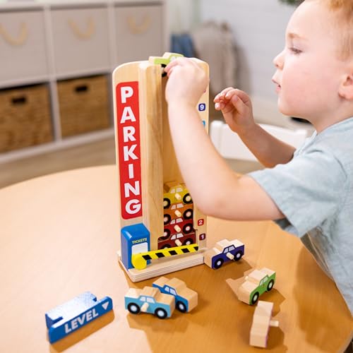 Melissa & Doug Stack & Count Wooden Parking Garage