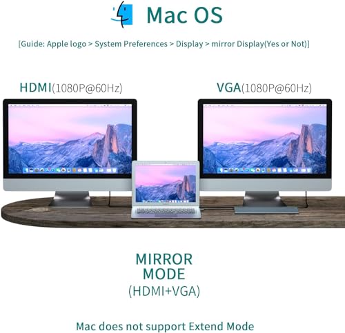 Image of USB HUB USB C Docking Station, 11 in 1 Dual Monitor Docking Station USB Dock of HDMI, VGA, Multiport Adapter with Ethernet, USB C 3.0, SD /TF, PD USB C, 3 USB A for All PC (USB C to 11 in 1 HUB)