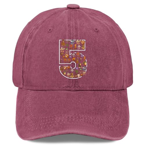 Italian Brainrot Birthday 5 Age Meme 5th Kids Boys Girls Hat For Men Baseball