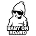 TOTOMO Baby on Board Sticker - Funny Cute Safety Caution Decal Sign with Carlos from The Hangover for Cars Windows and Bumpers ALI-001