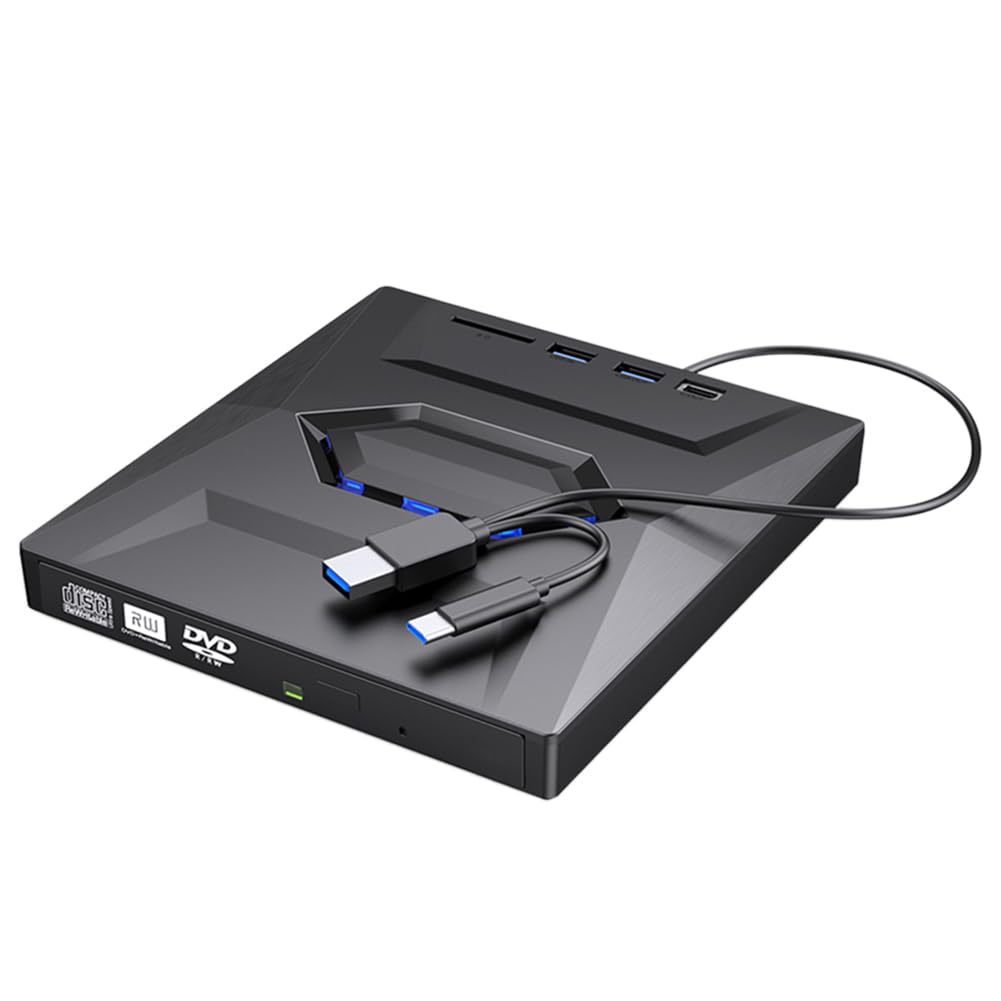 External DVD CD Writer Burner CD and DVD Player Type C/USB3.0 External DVD CD Drive for PC Laptop Windows 11/10/8/7-image-25