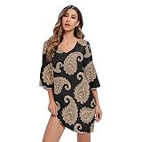 Design tendance : la robe en V dispose d'un design imprimé élégant qui peut être portée seule ou superposée, ce qui en fait un ajout polyvalent à toute garde-robe.