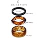LILIE&WHITE 3 Pcs Acrylic Resin Bracelet For Women Trendy Brown Chunky Bangle Bracelets Fashion Bracelet Sets Geometric Wide Bracelets Jewelry Gift