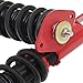 ANGLEWIDE Adjustable Height Coilovers Struts Front And Rear Fit for 2003-2006 for Infiniti G35 /2003-2009 for Nissan 350Z Coil Spring Over Shock (Set of 4) - Red
