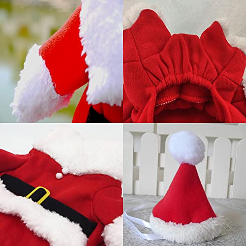 Disfraz de Santa Claus para perros y gatos, pequeño, rojo miniatura 4