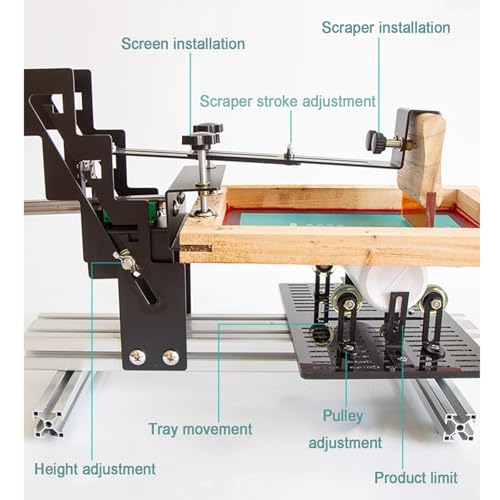 Serigrafia a cilindro manuale per superfici curve, perfetta per la stampa su bottiglie, tazze e tazze con area grafica 200x250MM