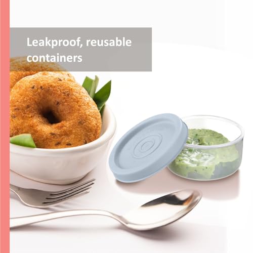 Image of Signoraware Nano BPA Free Plastic Container Set (40mlx4 | Set of 4 | EBlue)