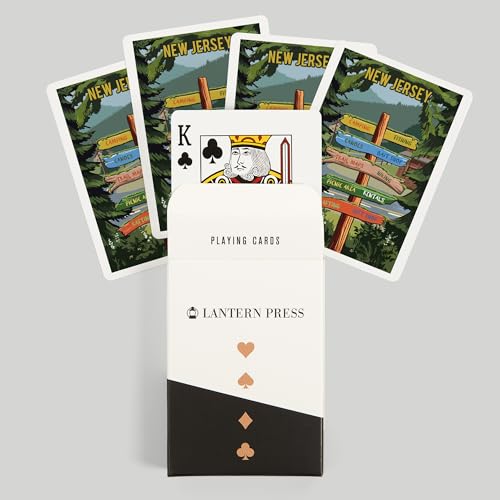 Baraja de poker Lantern Press New Jersey 52 cartas miniatura 6