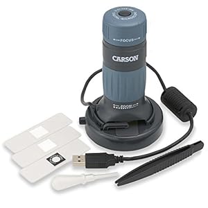 Carson zPix 300 microscope numérique USB, grossissement 86-457x | Dimension de l’écran 21 pouces/53,34 cm (MM-940)