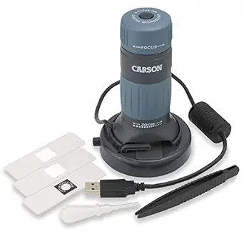 Carson MM-940 zPix 300 Zoom 86x-457x Power USB Digital Microscope with Integrated Camera and Video Capture