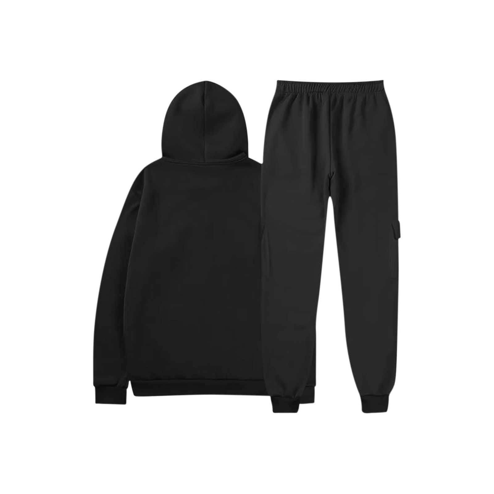 Survetement Homme Ensemble Ensemble Jogging Homme 2 Pièces Sweat Hoodies Et Pantalon Jogging Survêtement De Sport Couleur Unie Ample Et Confortable Combinaison De Sport pour Gym Et Fitness