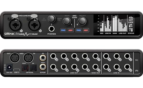Image of MOTU UltraLite-mk5 18x22 USB Audio Interface 3 for Mac, Windows and iOS with mixing and effects