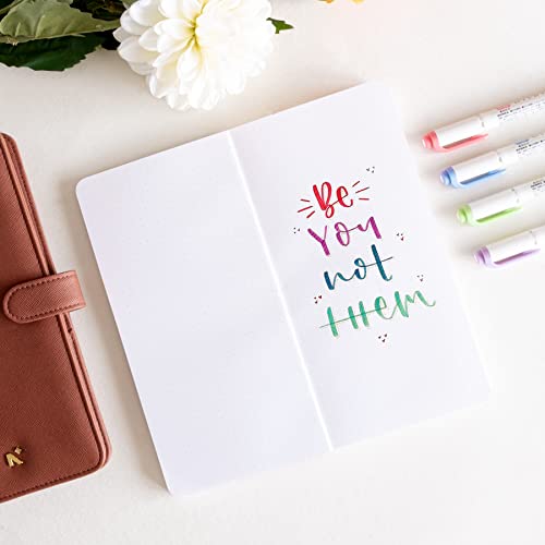 Image of NEORAH - PETITE Dotgrid Notebook SOFT COVER |Organiser REFILL| Dotted notebook Journal| 110 GSM|160 pages (Size 21 cm x 10.5 cm)|Journaling, Writing,Note Taking Diary, Travellers Notebook - ORANGE