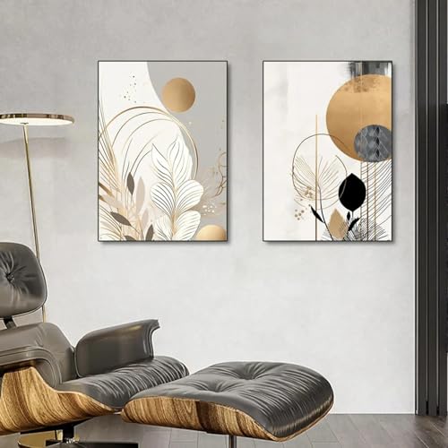 Impression sur toile moderne motif abstrait élégant pour chambre