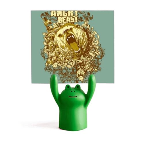 Ours jaune motif mémo et statuette grenouille en colère style graffiti street pour chambre ado