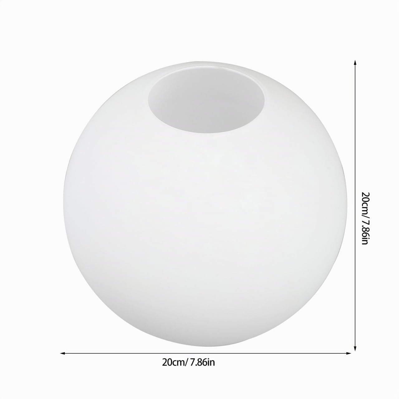 abat-jour Globe en Verre Dépoli Blanc 20 CM abat-jour Sphérique Suspendre Rond pour Plafonnier Diffuseur de Lumière Douce Salon et Chambre
