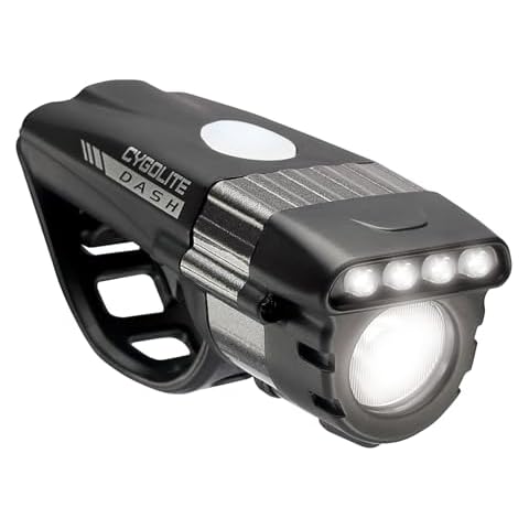 Cygolite Dash Pro– 600 Lumen Bike Light– 5 Night & 3 Daytime Modes– Compact & Durable– IP64 Water Resistant– Sturdy Flexible Mount– USB Rechargeable Headligh, Black, DSH-600-USB Cover