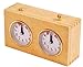 NEWMAN771Her Schach-Timer, Professioneller Schachuhr-Spiel-Timer, Mechanische Schachuhr aus Holz Brettspiel-Timing-Tools Keine Batterie erforderlich Schachuhr