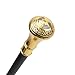 Golden Phoenix Totem Relief Walking Cane Fashion Walking Stick Gentleman Luxury Crosier Knob Walking Stick 93cm