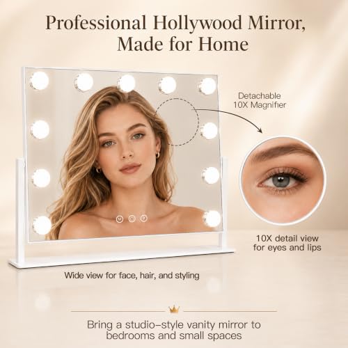 Image of ROLOVE 16 x13 in Hollywood Makeup Mirror with Lights