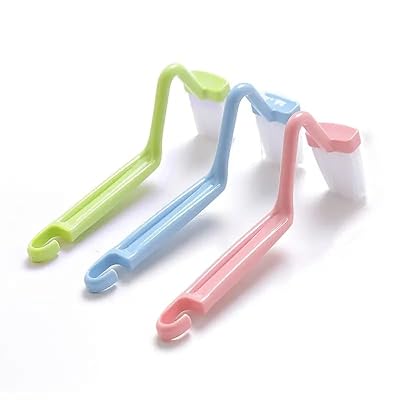 3-Pack Long-Handle Toilet Brush Set – Deep Cleaning V-Shaped Bristles, Splash-Free Ergonomic Design, Extra Long Handle, Ventilated Drip-Proof Holder for Home, Office & Hotel Use