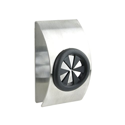 JE CHERCHE UNE IDEE RG5848 Accroche Torchon Adhésif, INOX, Argent, 5 x 3 x 8 cm