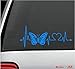 Artstickers - Adesivi per auto a forma di farfalla, 20 cm, per gli amanti delle auto, colore: blu, adesivi a forma di farfalla, battito cardiaco, idea regalo