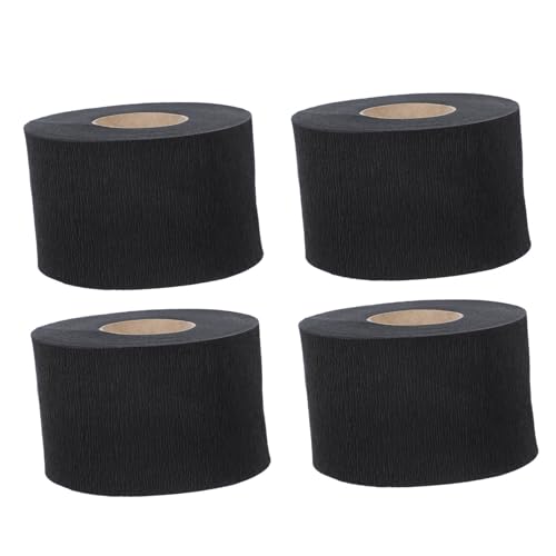 LABRIMP 4ロール 伸縮性ある使い捨てネックペーパー巻 理髪師用首保護ストリップ 汗吸収 毛髪 機能付き快適フィット首バンド