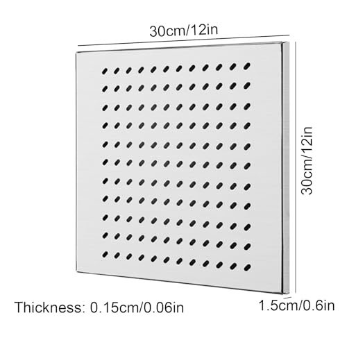 Grille de vidange à évacuation rapide 30x30cm en acier inoxydable - 3