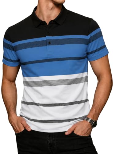 Image of EYEBOGLER Polo T-Shirt for Men || Half Sleeves Neck Polos Men's T-Shirt || Striped Polo || Packs Also Available
