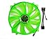 APEVIA CF20SL-UGN 200mm SILENT Green LED Case Fan with 3Pin & 4Pin Connectors