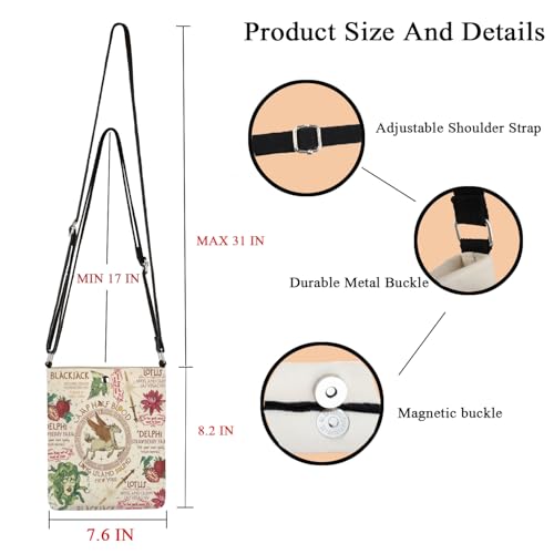 POFULL Fantasy Book Lover Crossbody Bag Reader Gift Bookish Gift2