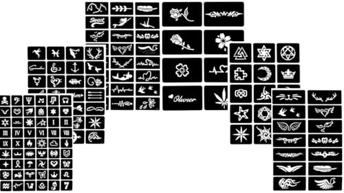 Stencil per tatuaggi 137 su 6 fogli Set Bora