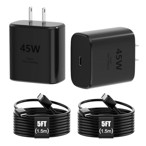 45W Super Fast Phone Charger for Samsung,USB C Android Phone Charger Fast Charging Cord with 5ft Cable for Samsung Galaxy S25 Ultra/S25/S24/S23 Ultra/S22 Ultra/S20 Ultra/Note 10 Plus/Galaxy Tab S8