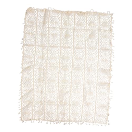 Nappe de table style champêtre chic ajourée lavable en machine pour intérieur