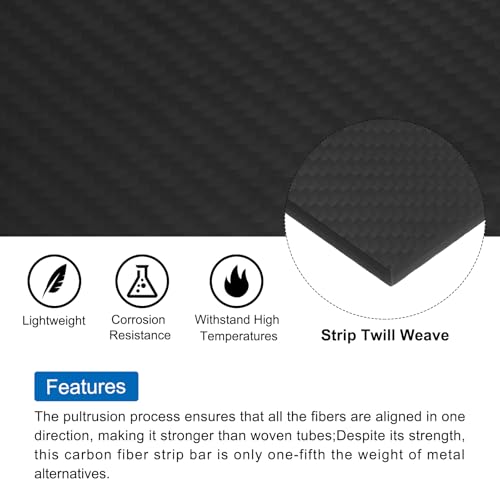 QUARKZMAN 1 Stück Kohlefaserplatte 300×200×6mm Matte Oberfläche Pultrudierte Flache Kohlefaserplatte Köpergewebe Panelplatte für Drachen RC Flugzeug